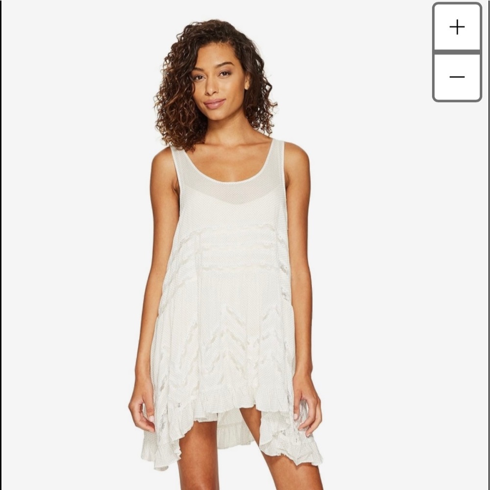 Intimately Free People, Flowwy White Slip Dress, Size Small